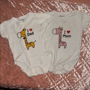 Giraffe Graphic Onesies Set